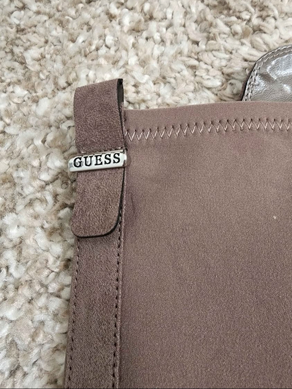 Guess Knee-High Faux Suede Riding Boots in Taupe Size 10 - Picture 4 of 7
